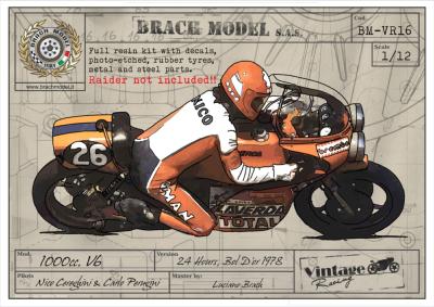 1/12 Maquette a monter Laverda 1000cc V6 1978 - full kit - Brach model - BM-VR16
