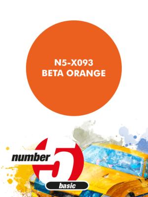 PEINTURE POUR AEROGRAPHE ORANGE BETA - NUMBER FIVE- N5-X093