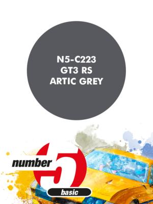 PEINTURE POUR AEROGRAPHE GRIS ARTIC PORSCHE GT3 RS-30 ML - NUMBER FIVE- N5-C223