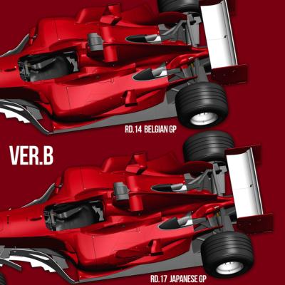 1/12 maquette en kit - Ferrari F2004 GP belgique - japon - model factory hiro K868