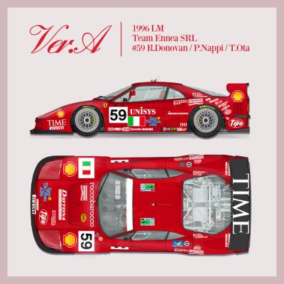 1/12 maquette en kit - Ferrari F40 GTE le mans 1996 team ennea # 59 - model factory hiro K863 précommande
