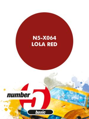 PEINTURE POUR AEROGRAPHE ROUGE LOLA- NUMBER FIVE- N5-X064