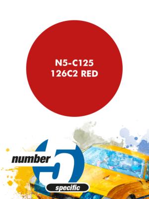 PEINTURE POUR AEROGRAPHE ROUGE FERRARI 126C2 -30 ML - NUMBER FIVE- N5-C125